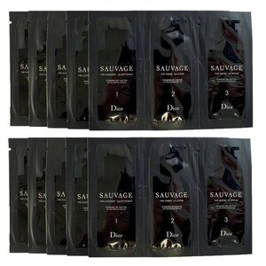 10X Dior Sauvage 3 Step Cleanser 3ml, Toner 2ml & Serum 2ml each Travel Size
